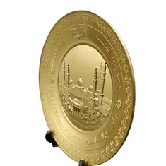 Placa commemorativa mate de fosa a pressió en relleu 3d