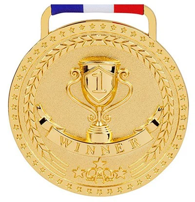 Medalles esportives de cinta metàl·lica en blanc