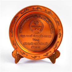 Placa 3d d'artesania metàl·lica Placa commemorativa turística antiga