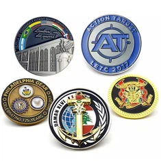 Moneda de desafiament metàl·lica de color esmalt de record